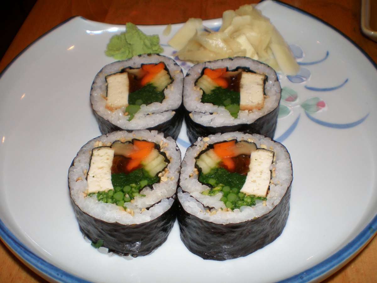 Rolls sushi con verdure