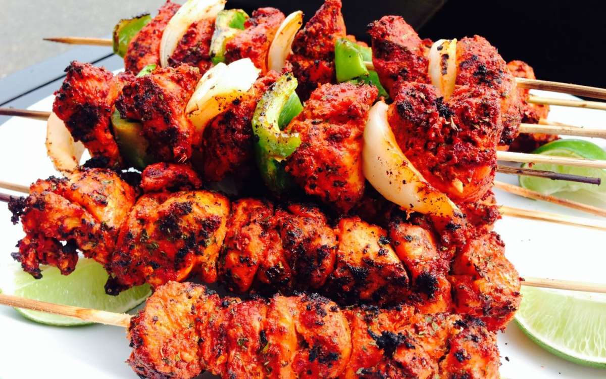 Spiedini di pollo tandoori