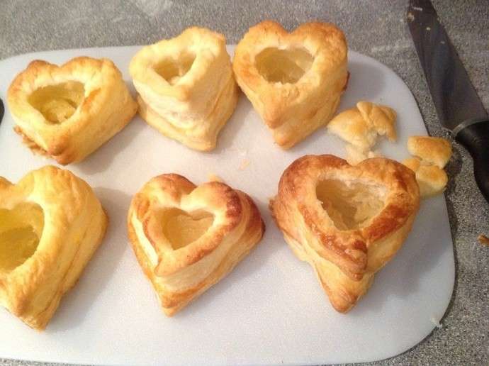 Vol au vent a forma di cuore