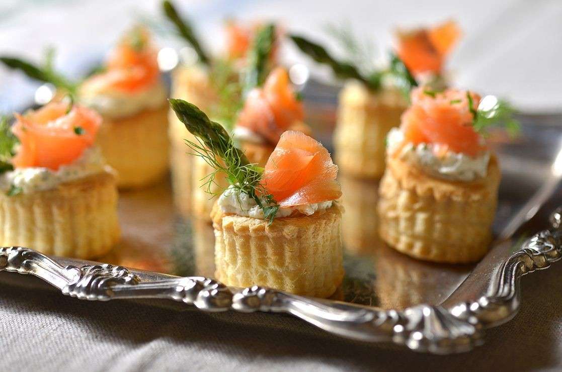 Vol au vent con salmone