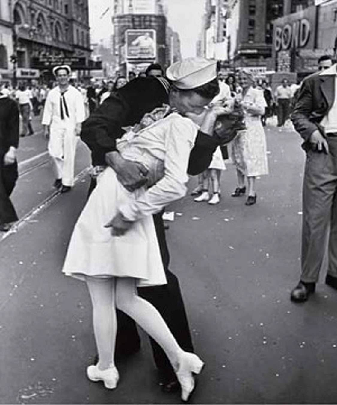 Bacio a Times Square