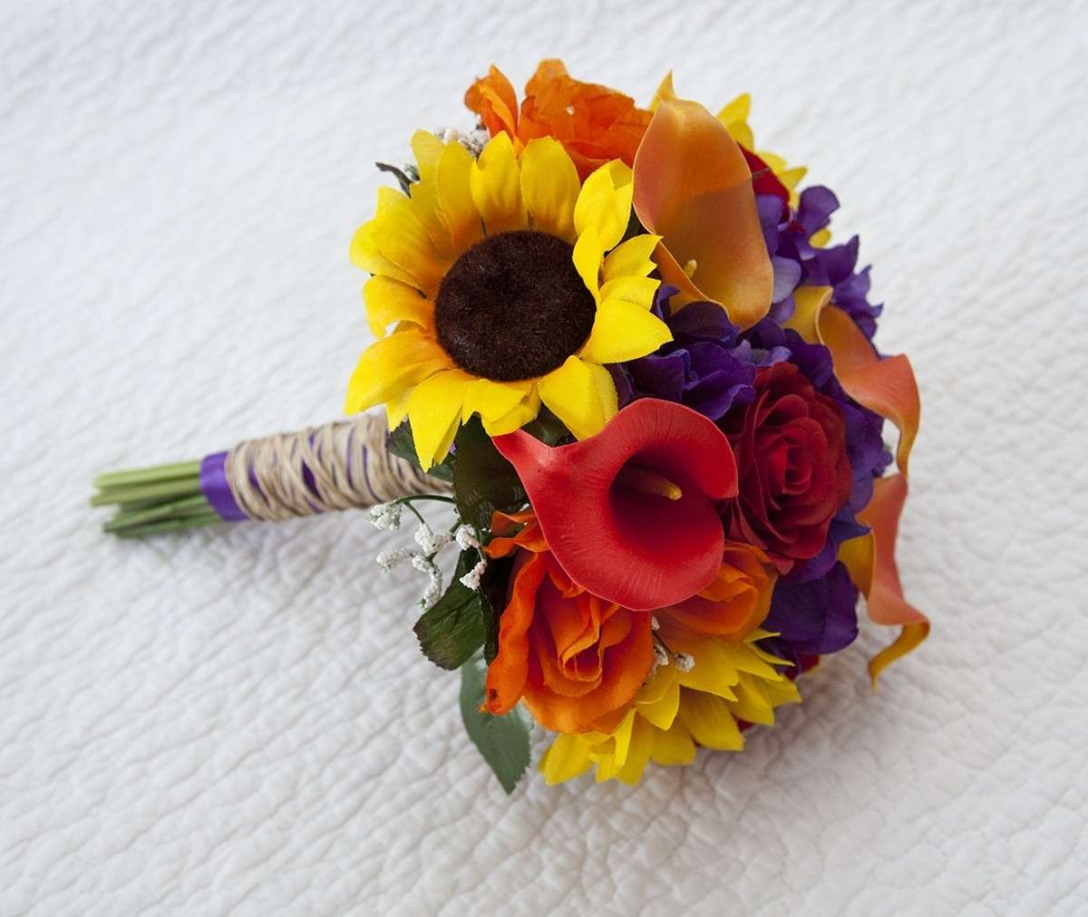 Bouquet con colori caldi