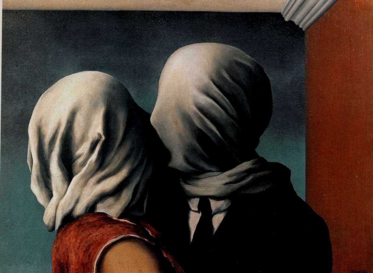 Il bacio velato, Les Amants di Magritte