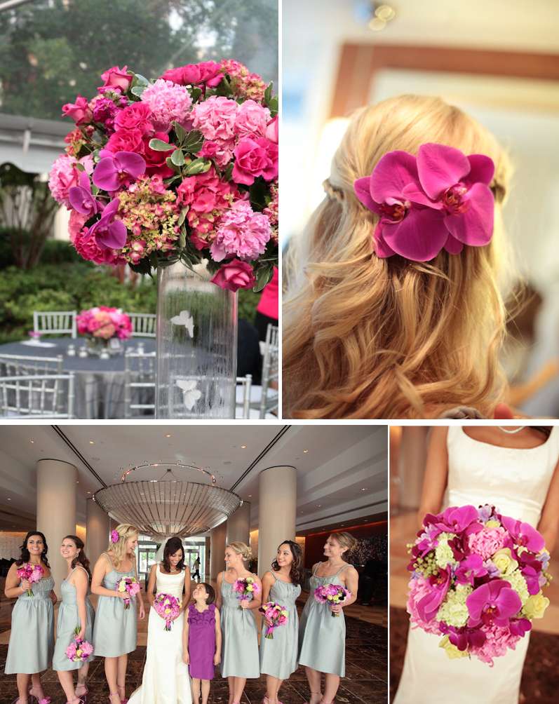 Look di nozze con le orchidee