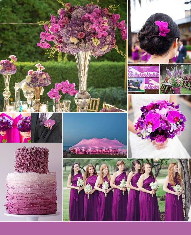 Matrimonio a tema radiant orchid
