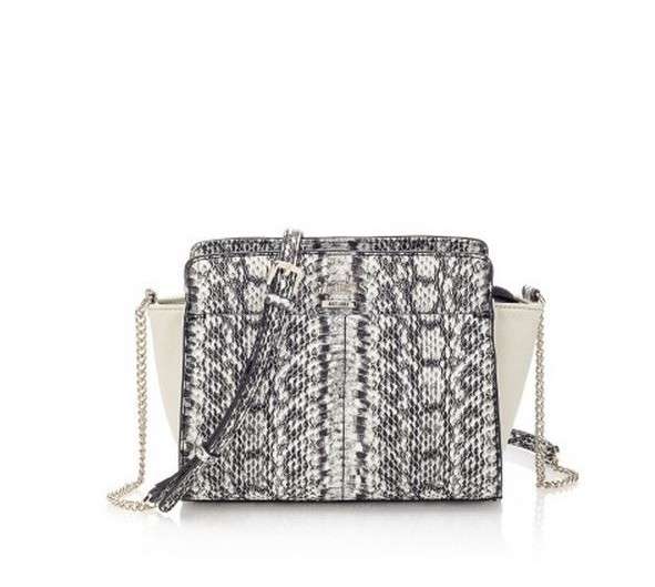 Mini bag in pitone grigio