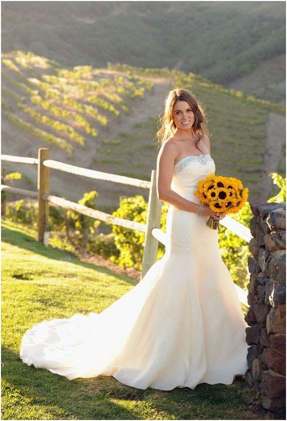 Sposa con i girasoli