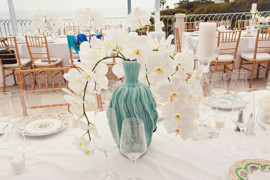Vaso originale con orchidee