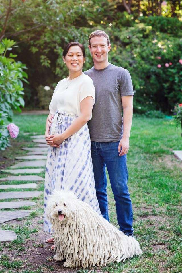 Mark Zuckerberg con la moglie