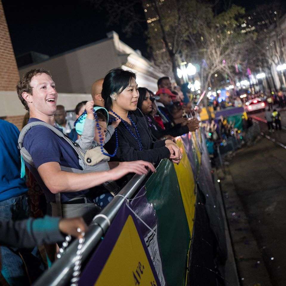 Mark Zuckerberg e Priscilla Chan con la figlia Max