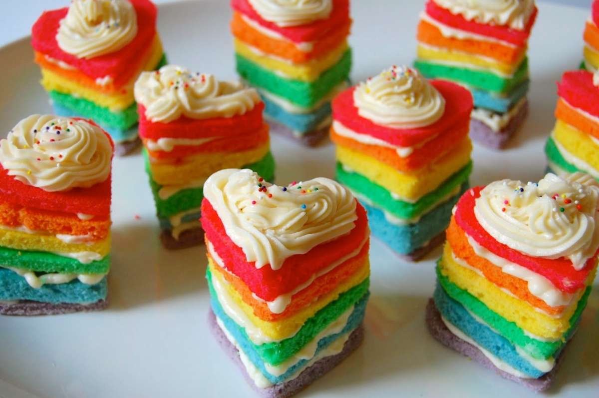 Mini torte arcobaleno