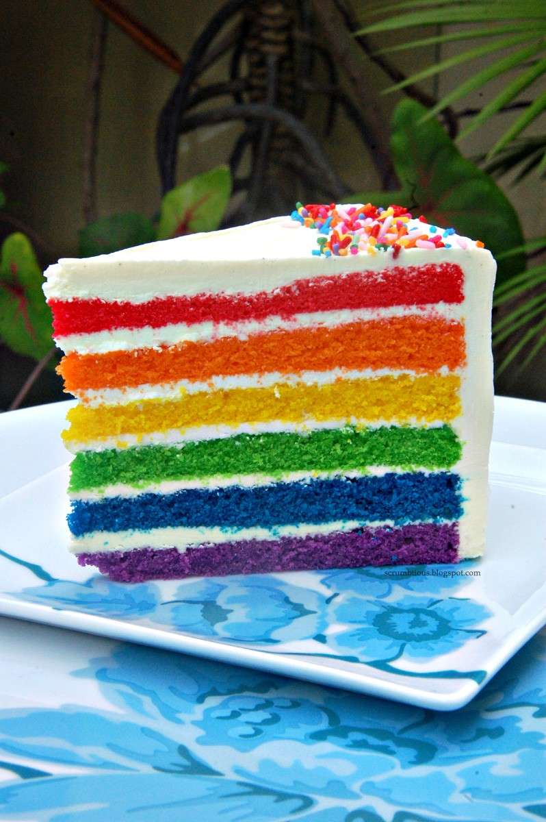 Rainbow cake con codetta