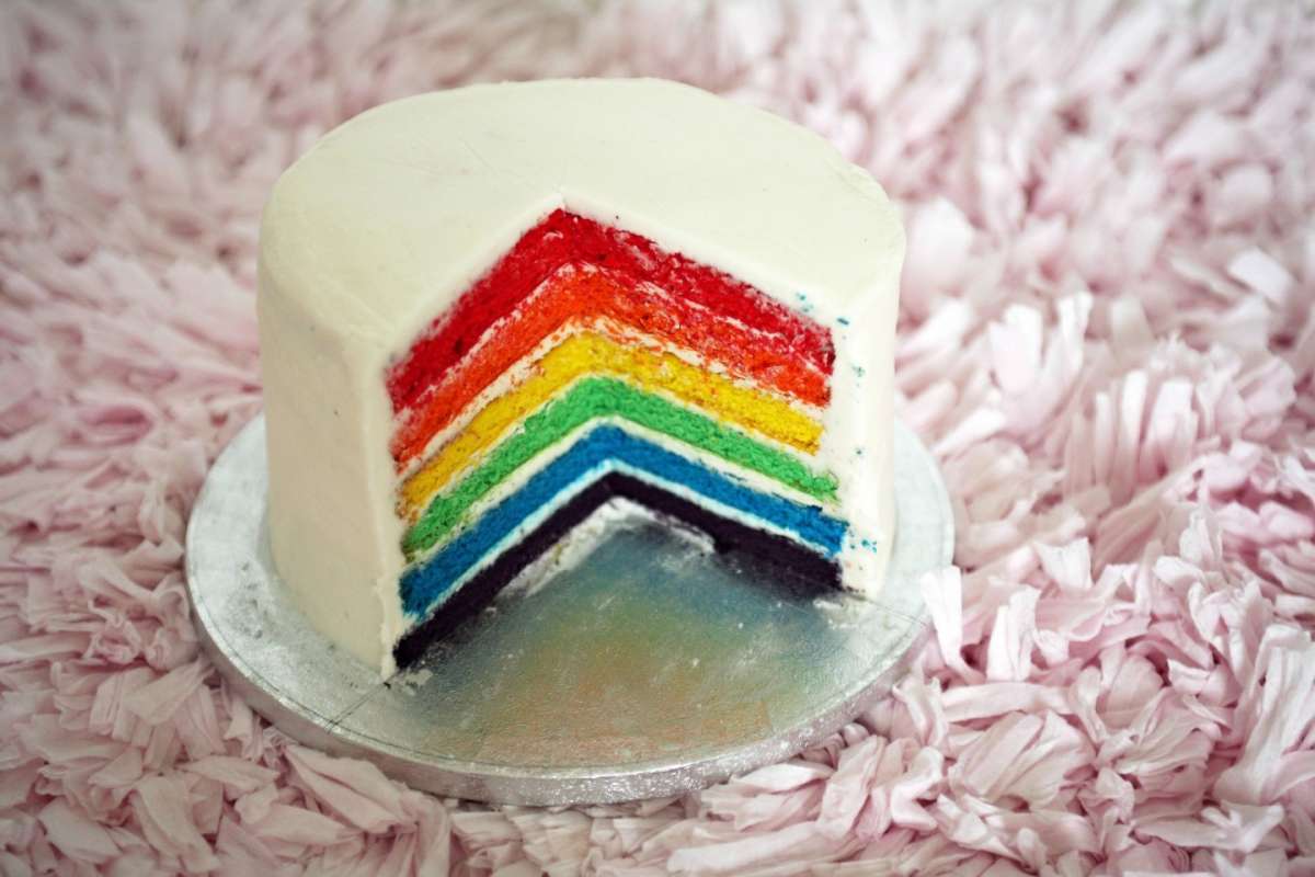 Rainbow cake o torta arcobaleno