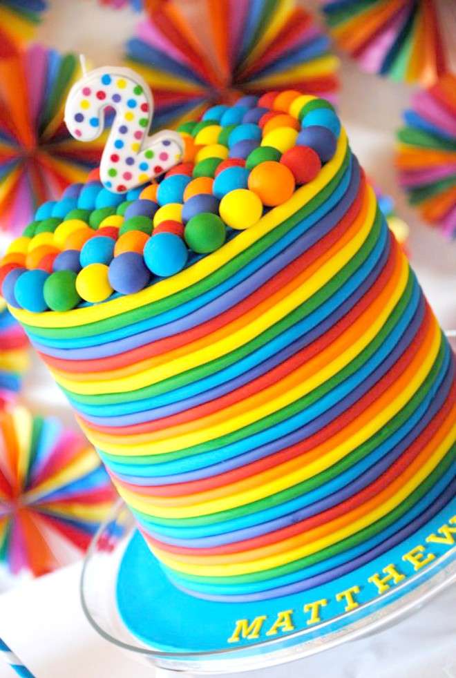 Torta arcobaleno per bambini