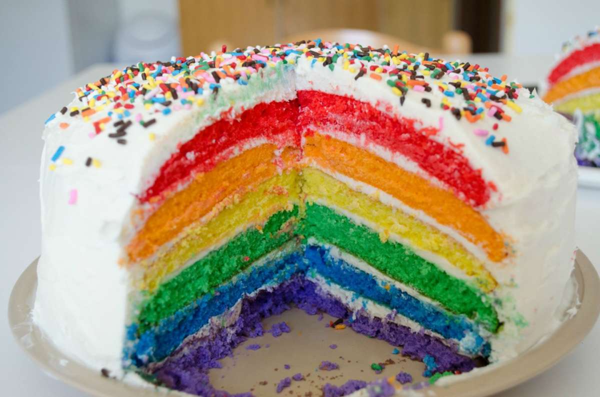 Torta arcobaleno ricetta