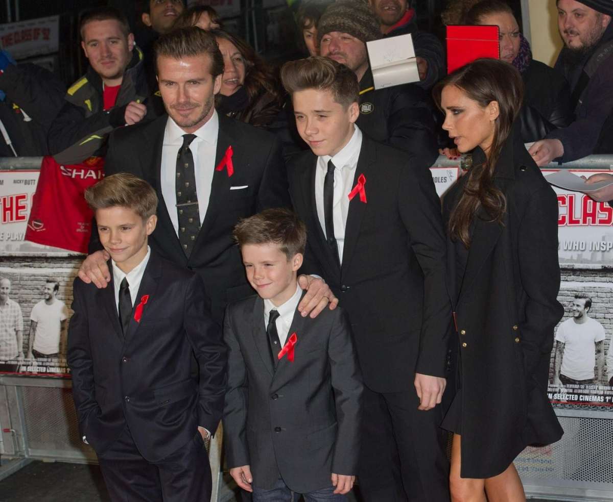 Beckham e figli sul red carpet