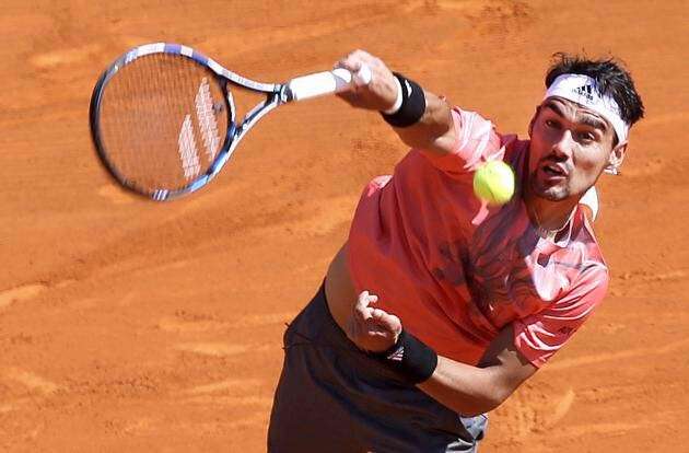 Fognini in azione