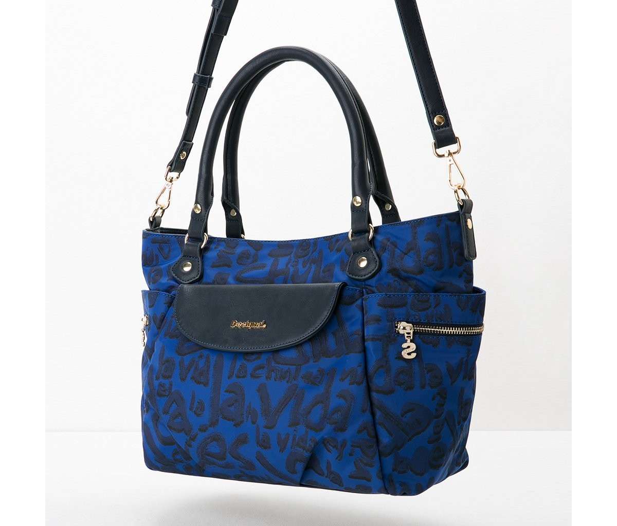 Handbag blu e nera