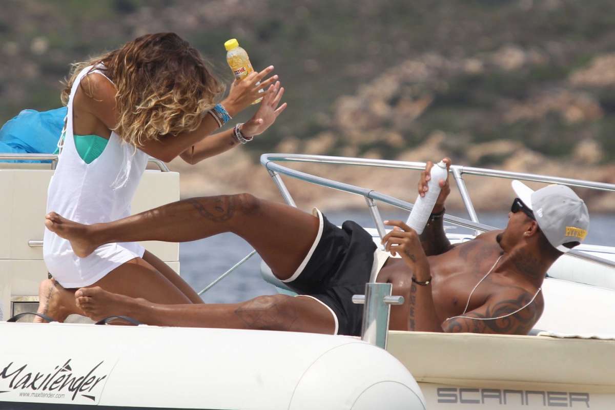 Melissa Satta e  Kevin Prince Boateng giovano