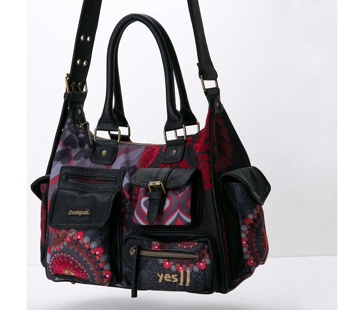 Shoulder bag stampata