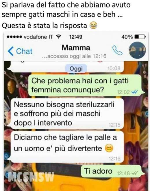 La battuta spiritosa di una mamma alla figlia