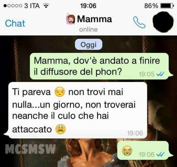 La mamma perde la pazienza