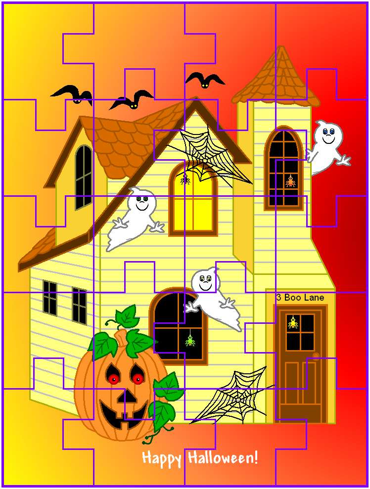 Un puzzle di Halloween da stampare