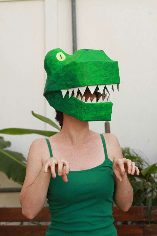 Maschera da dinosauro