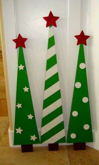 Alberi in legno colorato