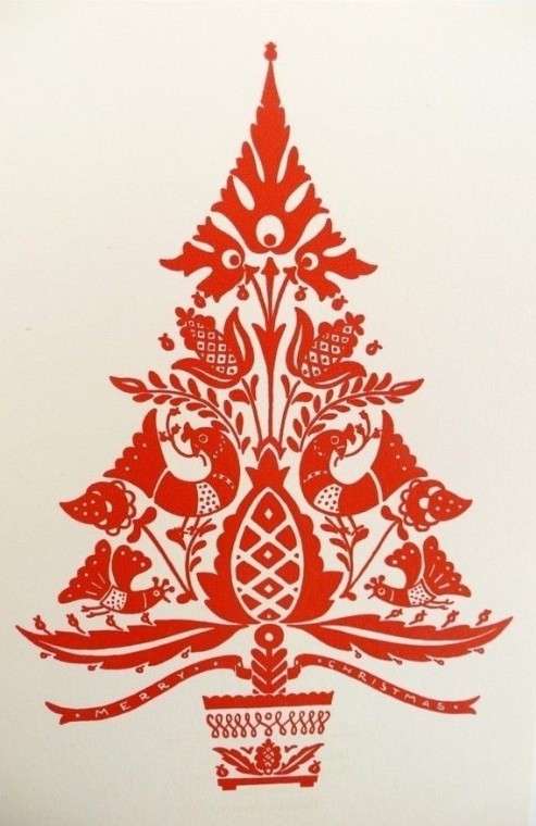 Albero di Natale rosso