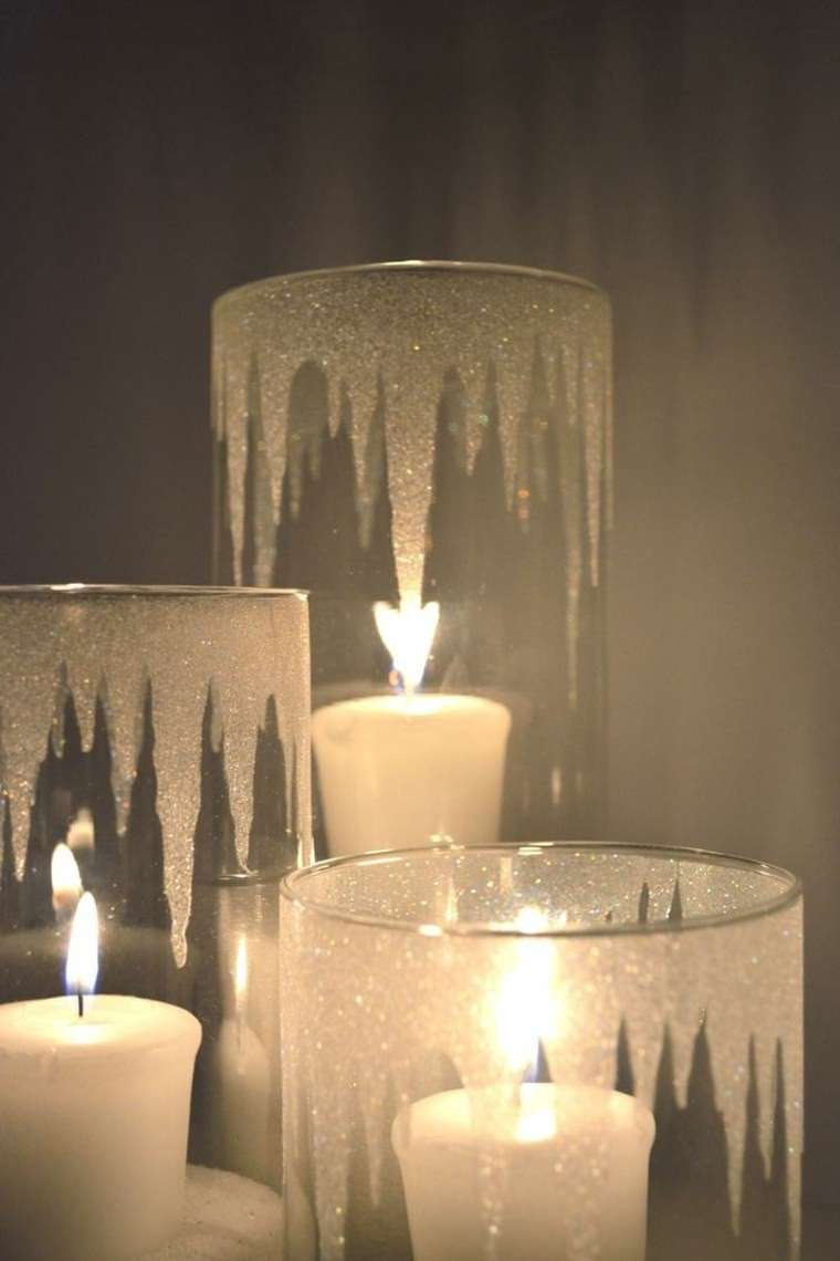 Lanterne natalizie effetto ghiacciato