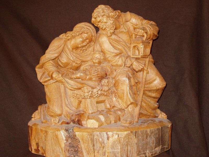 Maria e Giuseppe in legno