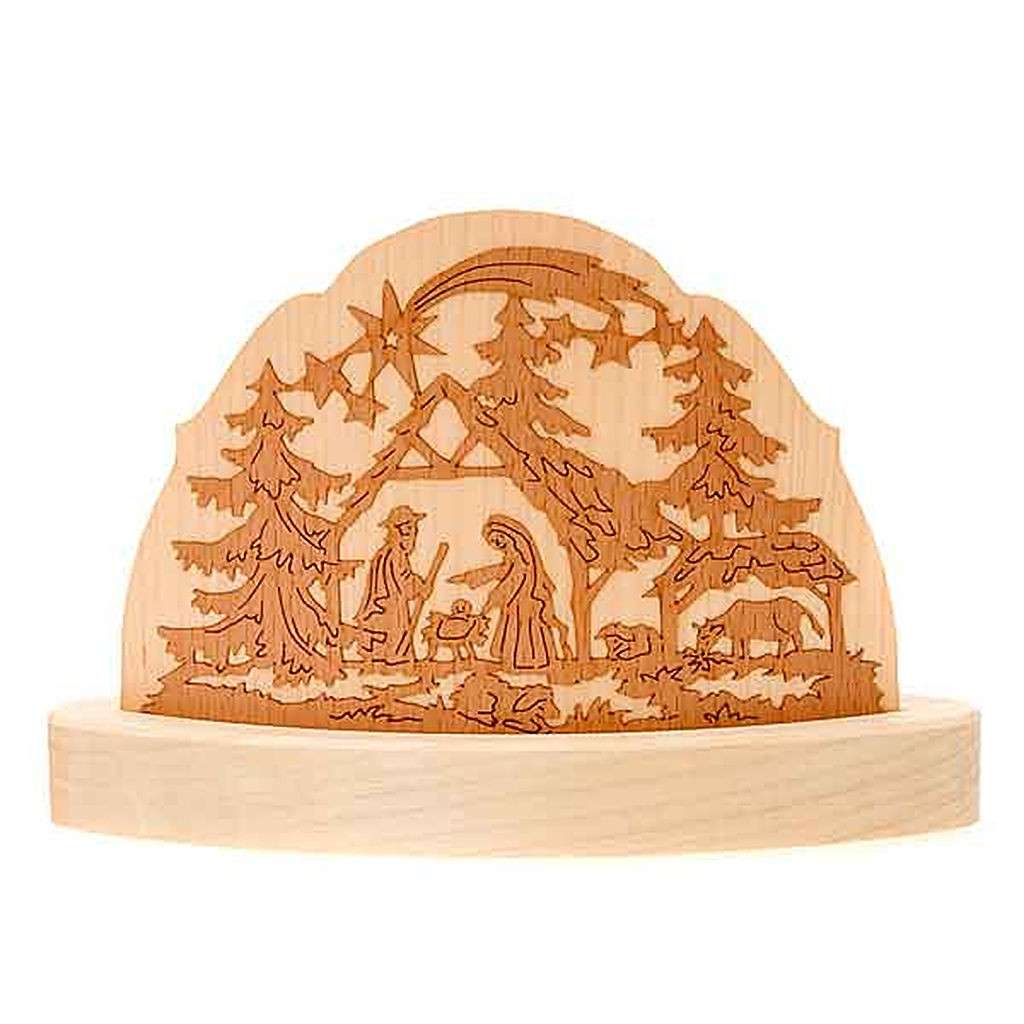 Presepe di legno con intagli