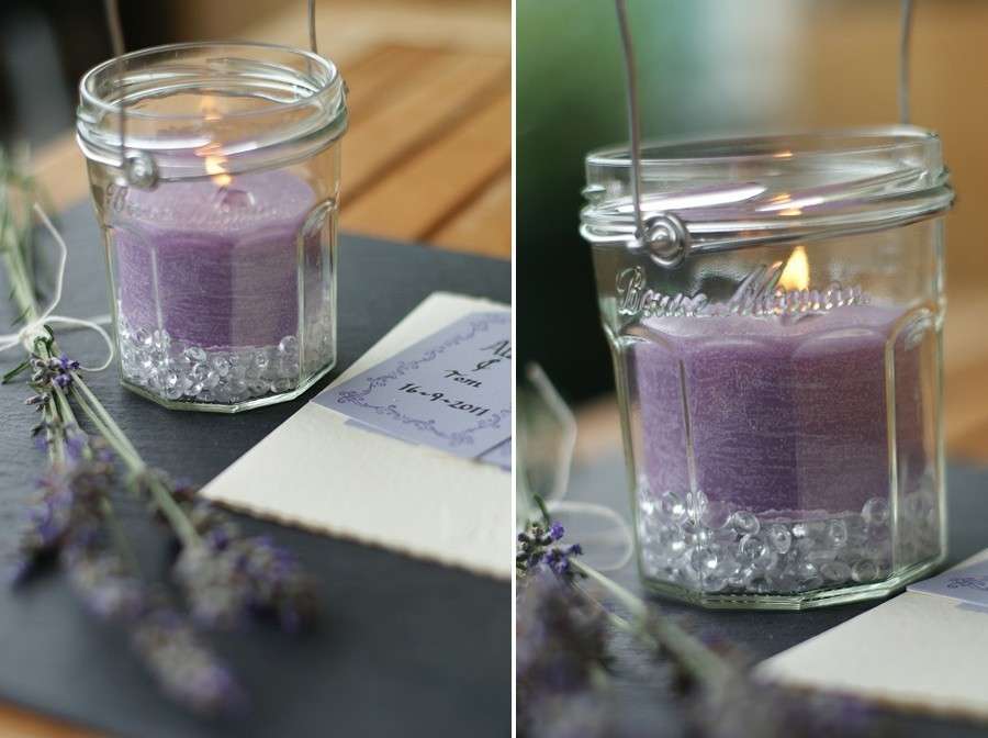 Candela alla lavanda