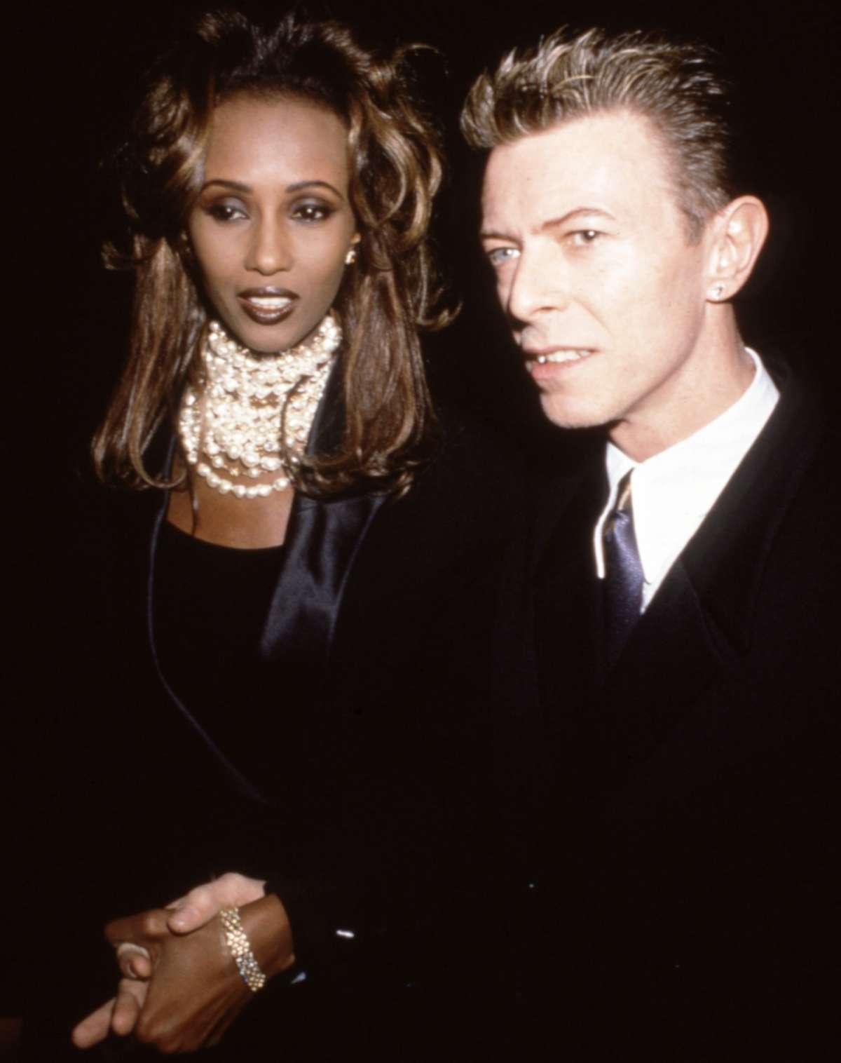 David Bowie e Iman in total black