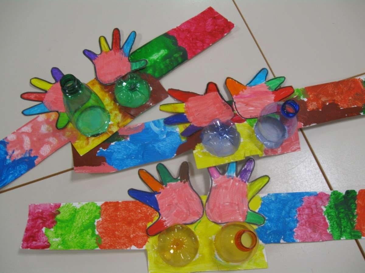 Lavoretti carnevale con bottiglie di plastica