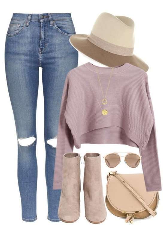 Look con jeans strappati