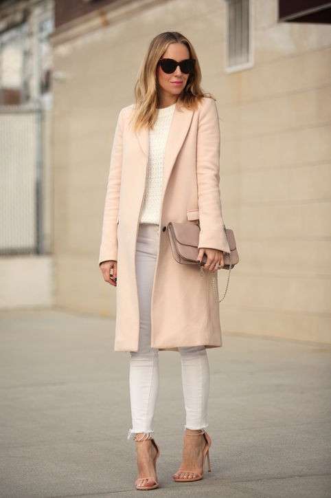 Look in bianco e rosa cipria