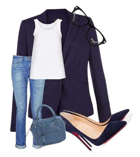 Look in toni di blu