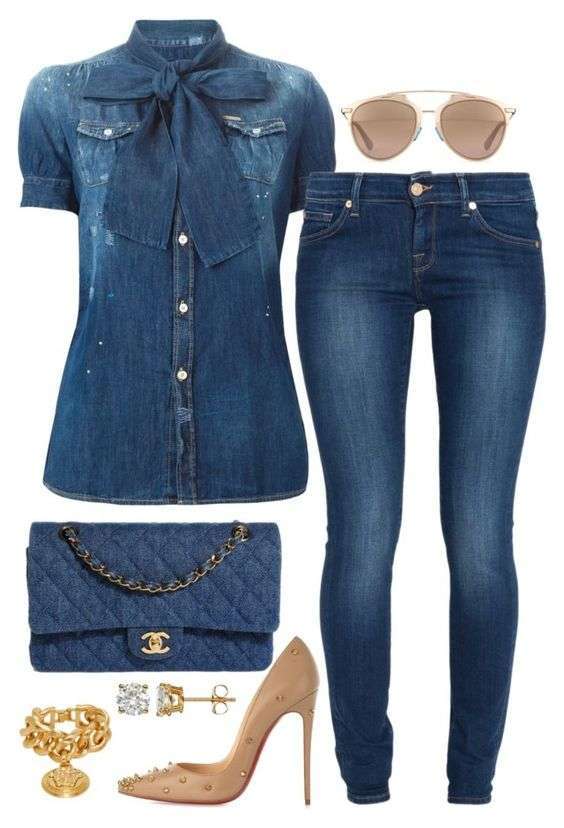 Look in total denim