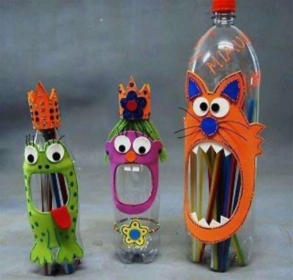 Riciclo creativo bottiglie di plastica