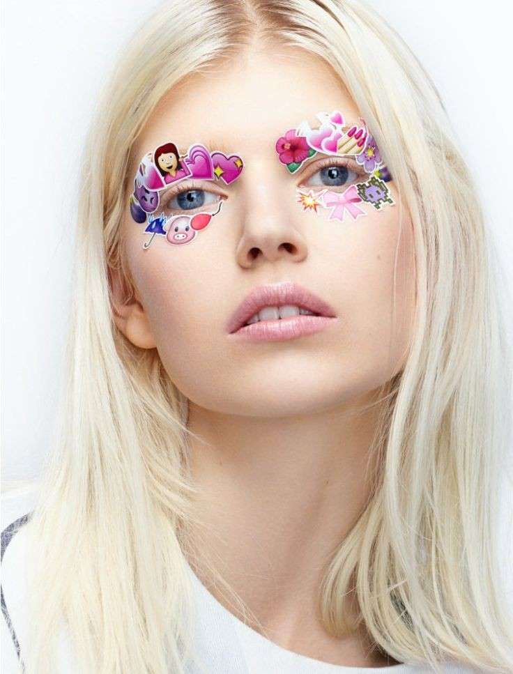 Trucco con applicazioni adesive