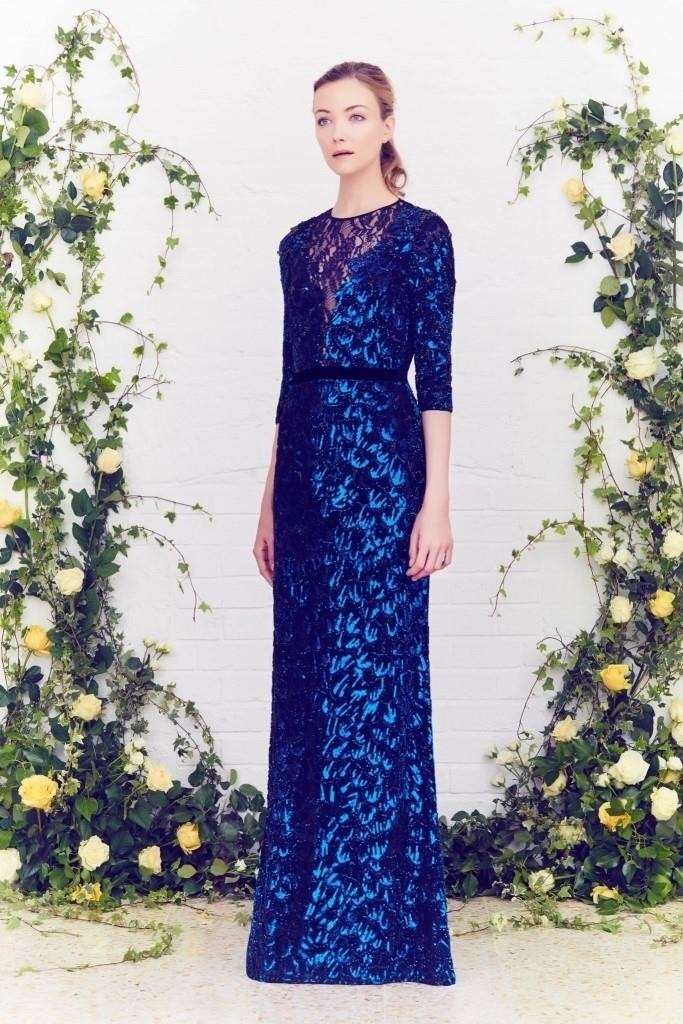 Abito blu Jenny Packham