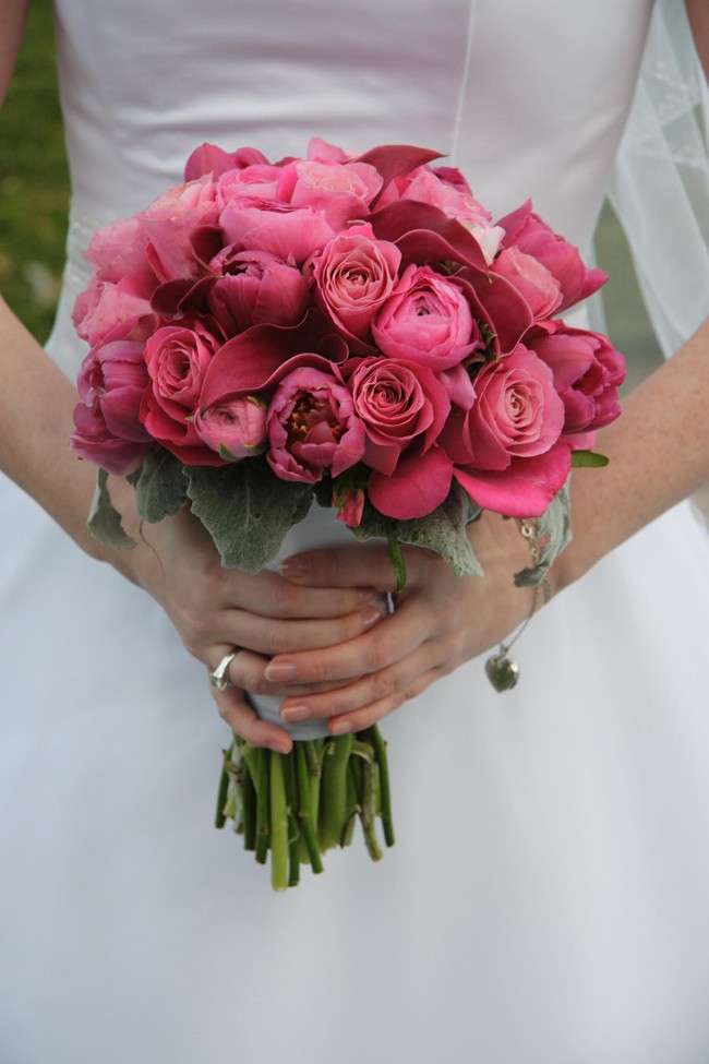 Bouquet da sposa rosato