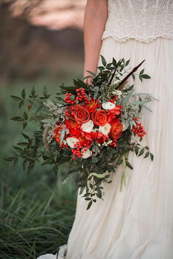 Bouquet rosso scarlatto