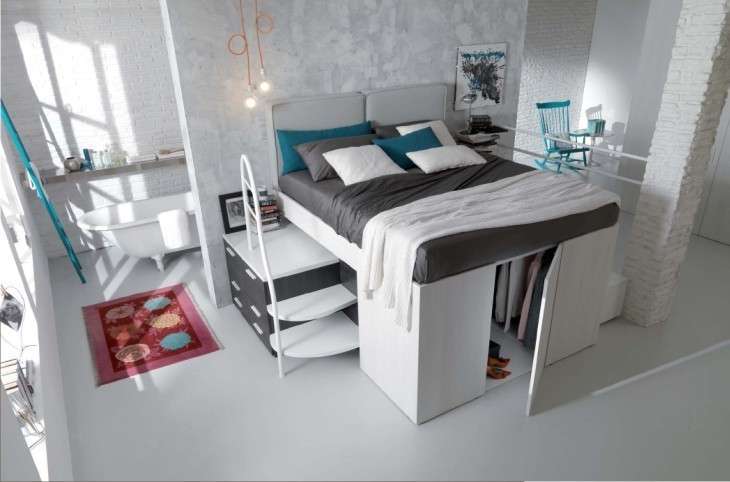 Letto a soppalco moderno