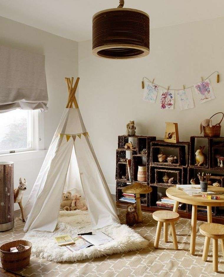 Tenda indiana con tappeto