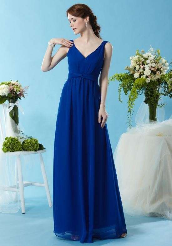 Vestito in chiffon blu