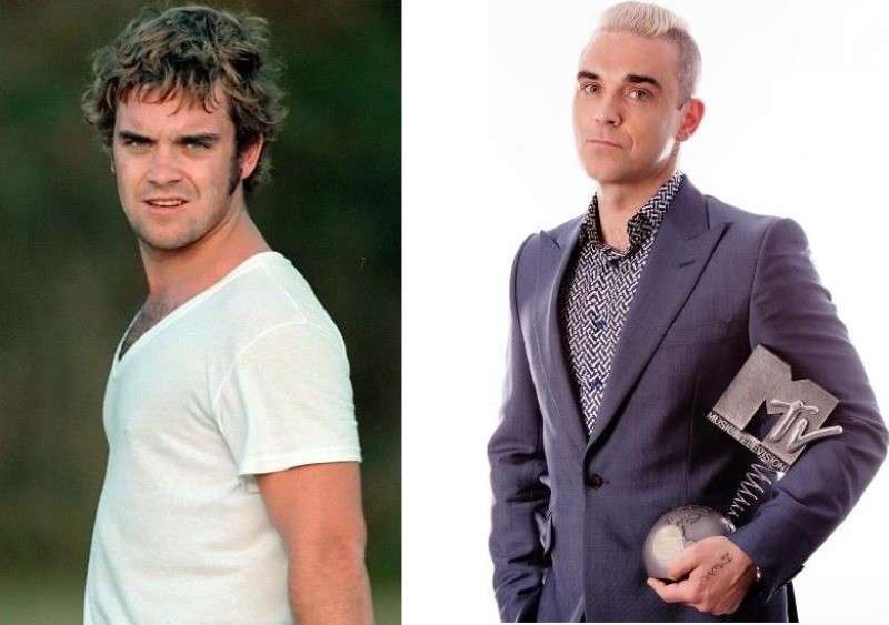 Robbie Williams ieri e oggi