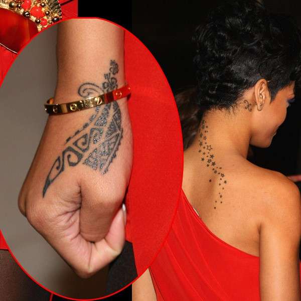 Tatuaggi di Rihanna in stile Maori